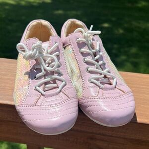Girls Pink Sneakers Size:35 Usa:4